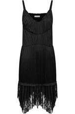 Paco Rabanne RUCHED STRAPY DRESS | BLACK